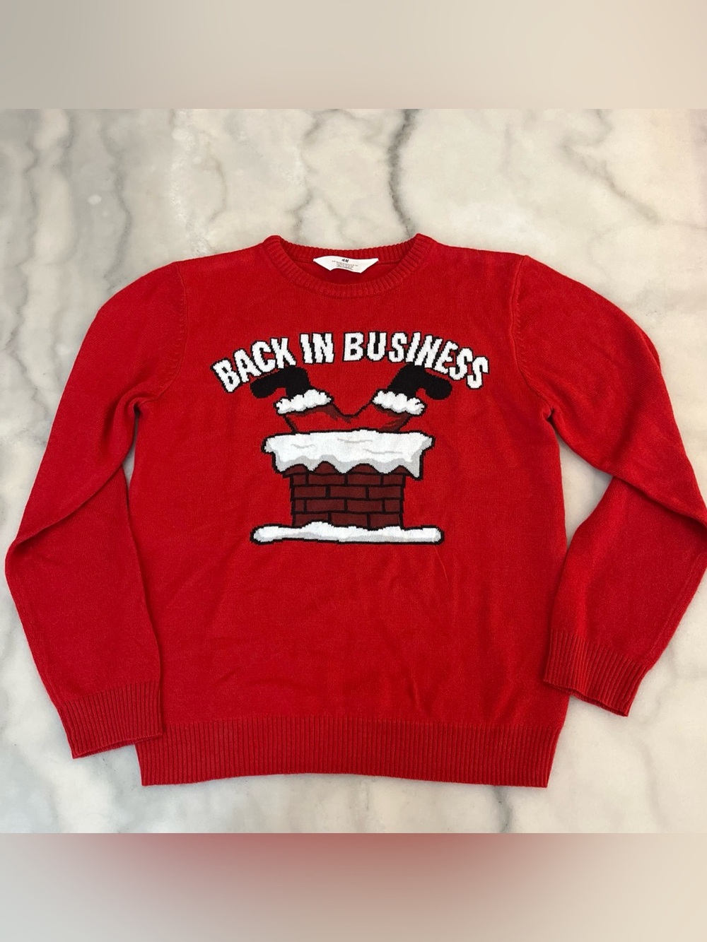 H&M Red Kids 'Back In Business' Crewneck Sweater
